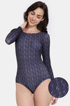 Zelocity Swimsuit With Zipper - Navy Blue — thumbnail 1